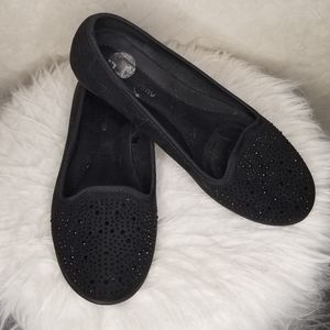 Almond-toeslip-on loafer flats